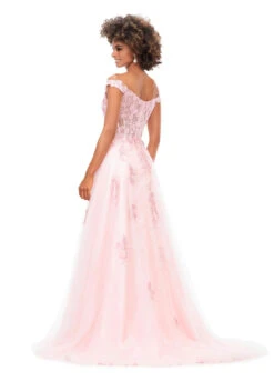 Yasmina Gown -Naked Dresses Store ASHLEYlauren 11376 Pink Yasmina Evening Gown. Back
