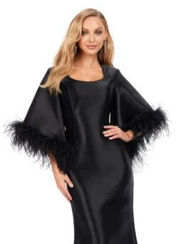 Alexa Gown -Naked Dresses Store ASHLEYlauren 11381 Black Alexa Evening Gown. Close Up