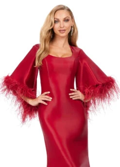 Alexa Gown -Naked Dresses Store ASHLEYlauren 11381 Red Alexa Evening Gown Close Up