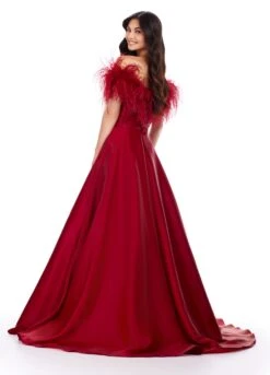 Paige Gown -Naked Dresses Store ASHLEYlauren 11382 Red Paige Evening Gown. Back