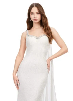 Amelie Gown 5 Amelie Gown -Naked Dresses Store ASHLEYlauren 11398 White Amelie Evening Gown. Close Up