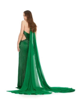 Lalita Gown -Naked Dresses Store ASHLEYlauren 11399 Emerald Lalita Evening Gown. Back