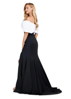 Lady Gown -Naked Dresses Store ASHLEYlauren 11412 Black White Lady Evening Gown. Back