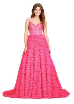 Brielle Gown -Naked Dresses Store ASHLEYlauren 11427 Pink Brielle Evening Gown