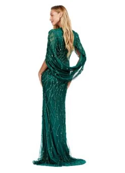 Catalina Gown -Naked Dresses Store ASHLEYlauren 11430 Emerald Catalina Evening Gown. Back