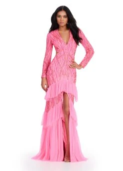 Ainslee Gown -Naked Dresses Store ASHLEYlauren 11436 Pink Ainslee Evening Gown