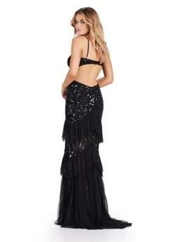 Sloane Gown -Naked Dresses Store ASHLEYlauren 11437 Black Sloane Evening Gown. Back