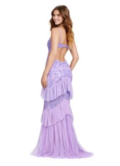 Sloane Gown -Naked Dresses Store ASHLEYlauren 11437 Lilac Sloane Evening Gown. Back