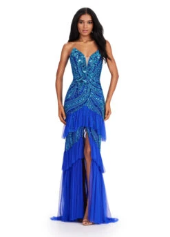 Tabitha Gown -Naked Dresses Store ASHLEYlauren 11438 Blue Tabitha Evening Gown