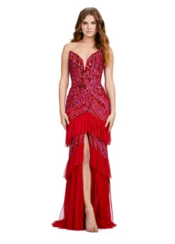 Tabitha Gown -Naked Dresses Store ASHLEYlauren 11438 Red Tabitha Evening Gown