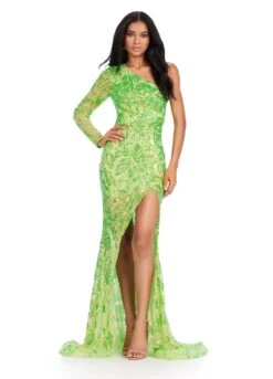 Blake Gown -Naked Dresses Store ASHLEYlauren 11442 Neon Green Blake Evening Gown