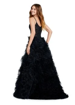 Brooke Gown -Naked Dresses Store ASHLEYlauren 11446 Black Brooke Gown Back