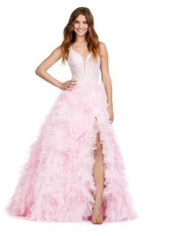 Brooke Gown -Naked Dresses Store ASHLEYlauren 11446 Pink Brooke Gown Front
