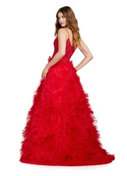 Brooke Gown -Naked Dresses Store ASHLEYlauren 11446 Red Brooke Gown Back