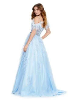 Dahlia Gown -Naked Dresses Store ASHLEYlauren 11447 Sky Dahlia Gown. Back