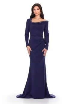 Laya Gown -Naked Dresses Store ASHLEYlauren 11450 Navy Laya Gown