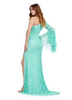 Imani Gown 23 Imani Gown -Naked Dresses Store ASHLEYlauren 11452 Aqua Imani Gown. Back