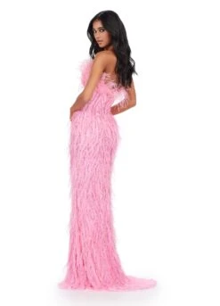 Farah Gown -Naked Dresses Store ASHLEYlauren 11453 Candy Pink Farah Evening Gown. Back