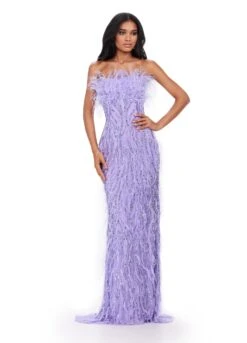 Farah Gown -Naked Dresses Store ASHLEYlauren 11453 Lilac Farah Evening Gown