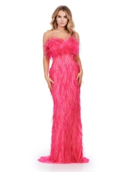 Farah Gown -Naked Dresses Store ASHLEYlauren 11453 Pink Farah Evening Gown