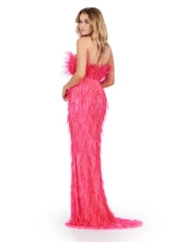 Farah Gown -Naked Dresses Store ASHLEYlauren 11453 Pink Farah Evening Gown. Back