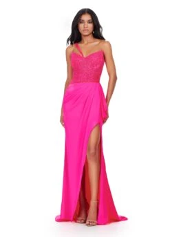 Amani Gown -Naked Dresses Store ASHLEYlauren 11454 Pink Amani Evening Gown