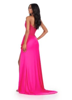 Amani Gown -Naked Dresses Store ASHLEYlauren 11454 Pink Amani Evening Gown. Back