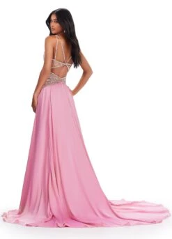 Dakota Gown 7 Dakota Gown -Naked Dresses Store ASHLEYlauren 11455 Pink Dakota Evening Gown. Back