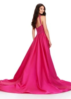 Veronica Gown -Naked Dresses Store ASHLEYlauren 11456 Fuchsia Veronica Evening Gown. Back