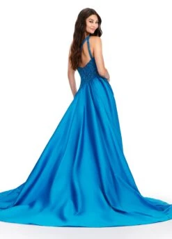 Veronica Gown -Naked Dresses Store ASHLEYlauren 11456 Peacock Veronica Evening Gown. Back