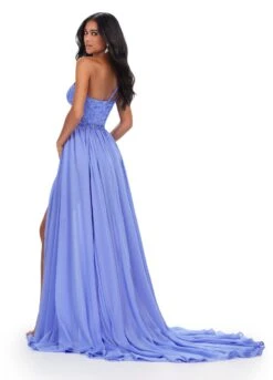 Halle Gown -Naked Dresses Store ASHLEYlauren 11460 Periwinkle Halle Evening Gown. Back