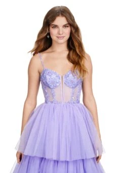 Isadora Gown 32 Isadora Gown -Naked Dresses Store ASHLEYlauren 11462 Lilac Isadora Evening Gown. Close Up