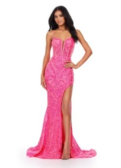Tara Gown -Naked Dresses Store ASHLEYlauren 11464 Hot Pink Tara Evening Gown