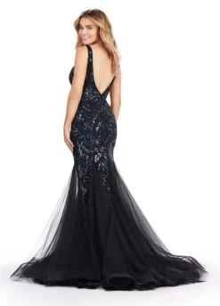 Sophia Gown -Naked Dresses Store ASHLEYlauren 11472 Black Sophia Evening Gown Back