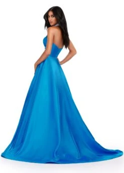 Amore Gown -Naked Dresses Store ASHLEYlauren 11473 Peacock Amore Evening Gown. Back