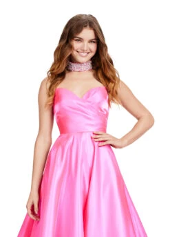 Amore Gown -Naked Dresses Store ASHLEYlauren 11473 Pink Amore Evening Gown. Close Up
