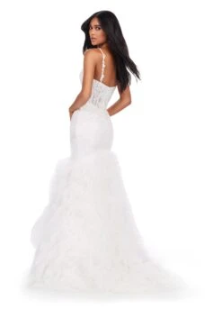 Amalia Gown -Naked Dresses Store ASHLEYlauren 11475 White Amalia Evening Gown. Back