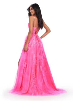 Samaria Gown -Naked Dresses Store ASHLEYlauren 11480 Pink Samaria Evening Gown. Back