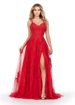 Samaria Gown -Naked Dresses Store ASHLEYlauren 11480 Red Samaria Evening Gown
