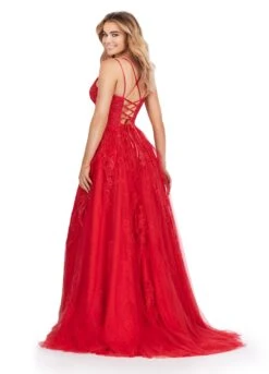 Samaria Gown -Naked Dresses Store ASHLEYlauren 11480 Red Samaria Evening Gown. Back