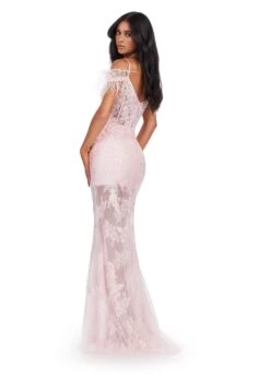 Gigi Gown 11 Gigi Gown -Naked Dresses Store ASHLEYlauren 11481 Pink Gigi Evening Gown. Back