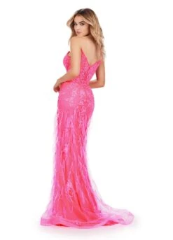 Cipriani Gown -Naked Dresses Store ASHLEYlauren 11483 Pink Cipriani Evening Gown. Back