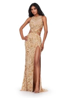 Layla Gown -Naked Dresses Store ASHLEYlauren 11501 Gold Layla Gown