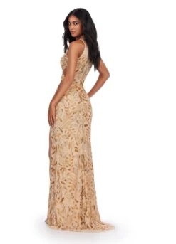 Layla Gown -Naked Dresses Store ASHLEYlauren 11501 Pink Layla Gown Back Full Length