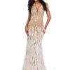 Noya Gown -Naked Dresses Store ASHLEYlauren 11514 Gold White Noya Gown