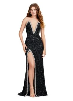 Brittany Gown 20 Brittany Gown -Naked Dresses Store ASHLEYlauren 11521 Black Brittany Evening Gown