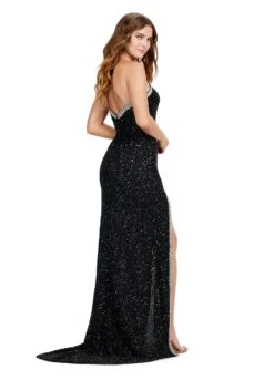 Brittany Gown 24 Brittany Gown -Naked Dresses Store ASHLEYlauren 11521 Black Brittany Evening Gown. Back