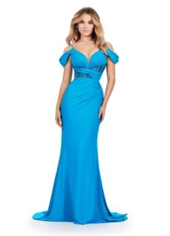 Harriet Gown -Naked Dresses Store ASHLEYlauren 11536 Turquoise Harriet Evening Gown