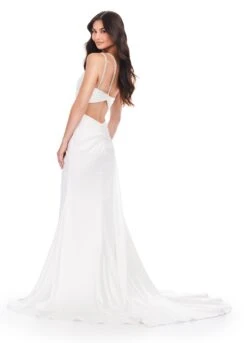 Coco Gown -Naked Dresses Store ASHLEYlauren 11537 Ivory Coco Evening Gown.Back