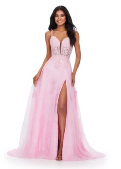 Mabel Gown -Naked Dresses Store ASHLEYlauren 11558 Baby Pink Mabel Evening Gown